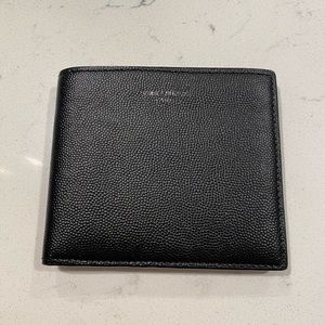 Saint Laurent East/West Wallet in Grain de Poudre Embossed Leather